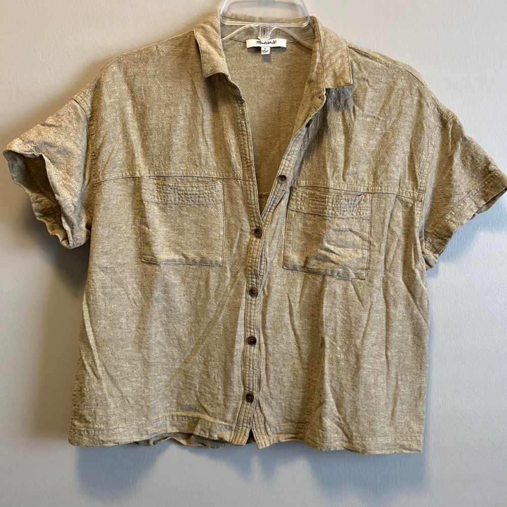 Like new Madewell Linen Blend Portside Shirt